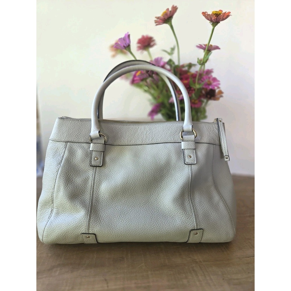 Kate Spade Berkshire Road Teegan Zip Tote‎ Bag Satchel Grey Shoulder Leather - Picture 4 of 10